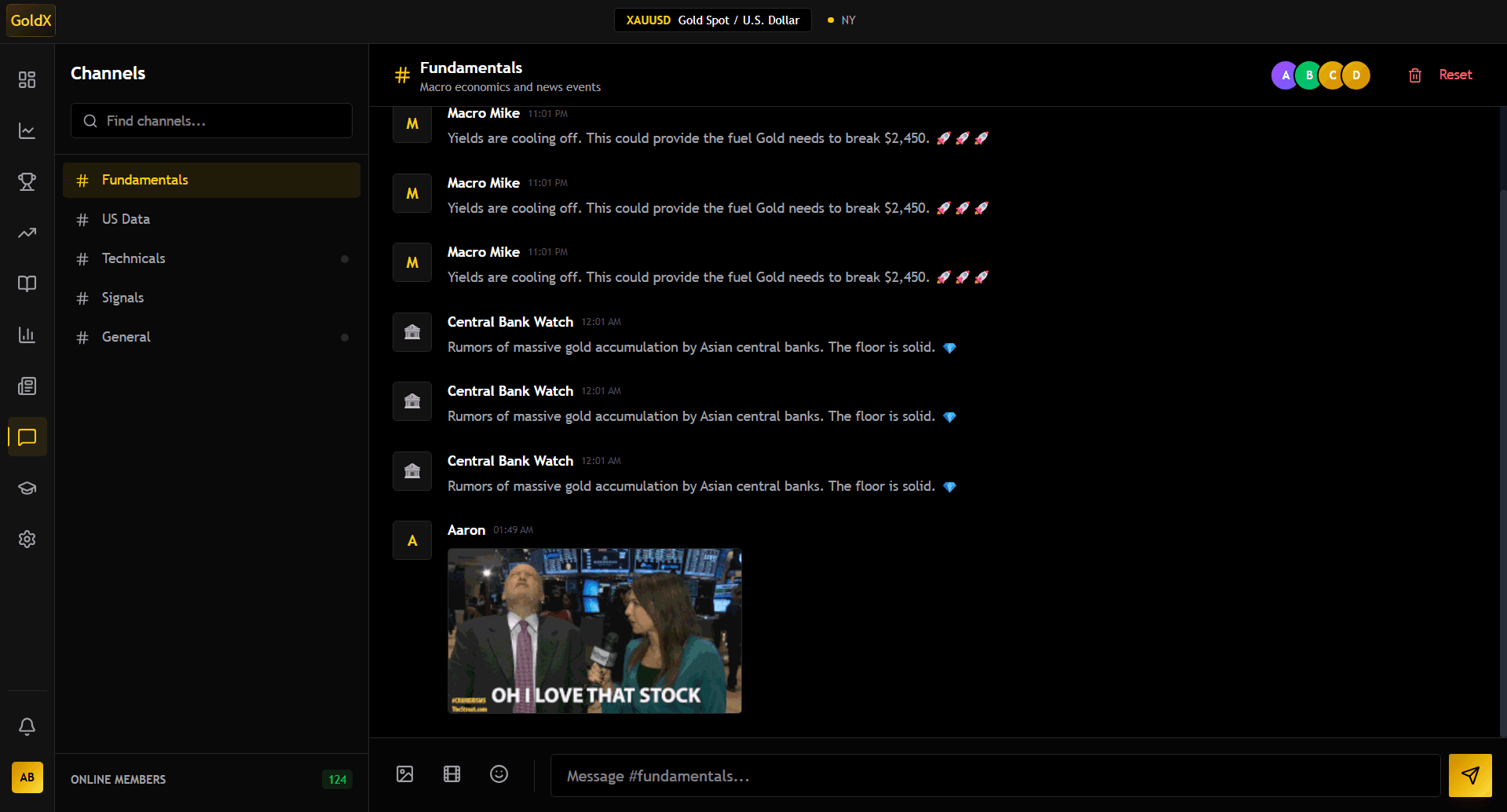 GoldX Elite Circle Chat